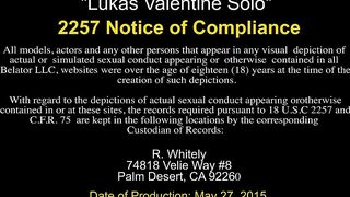 Lukas Valentine fingers his tight hole