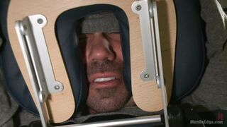 Billy Santoro - Muscled stud strapped down