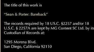 Sean & Porter: Bareback