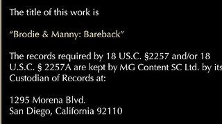 Brodie & Manny: Bareback 2016