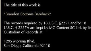 Brandon Bottoms: Bareback 2015