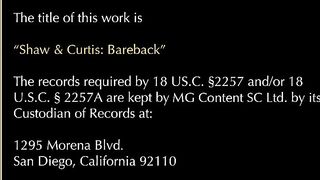 Shaw & Curtis: Bareback 2016