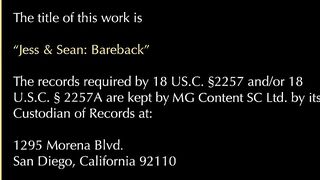 Jess & Sean - Bareback