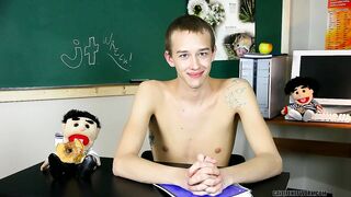 Slender Twink Pornstar Interviewing