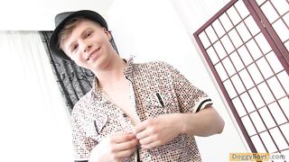 Sweet young Lucho and his big uncut teenager cock