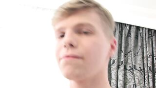 Sweet young Lucho and his big uncut teenager cock