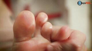 Boy feet fun with Kenton