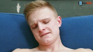 Spurting teen cum