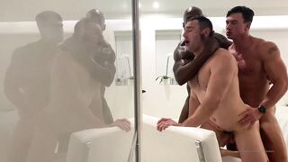 Rhyheim Shabazz with Michael Boston and Cade Maddox