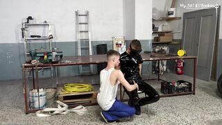 PVC Twink fucked raw Pt.1